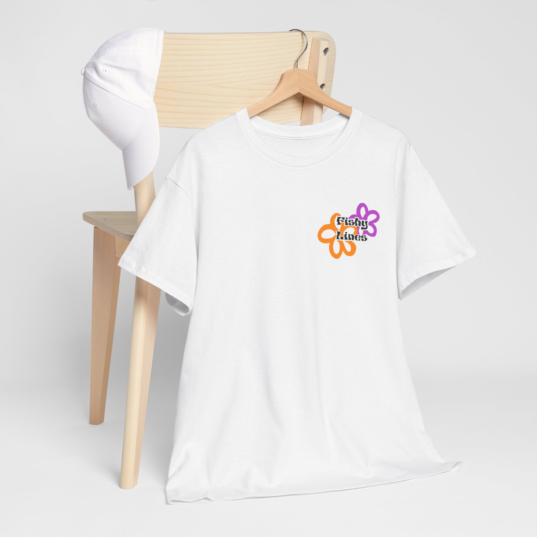 Floral Circle Tee — Purple & Orange Flower Graphic T-Shirt