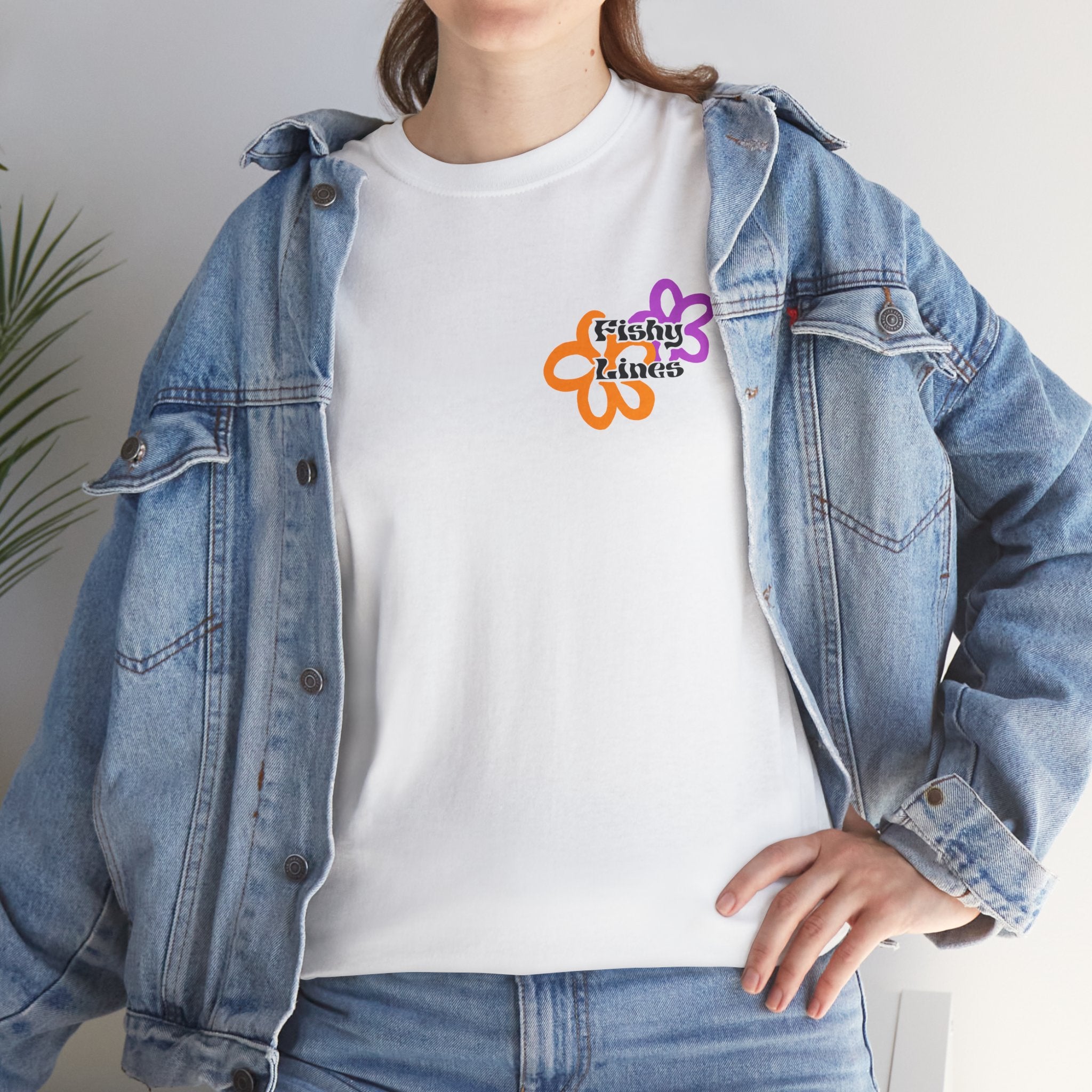 Floral Circle Tee — Purple & Orange Flower Graphic T-Shirt